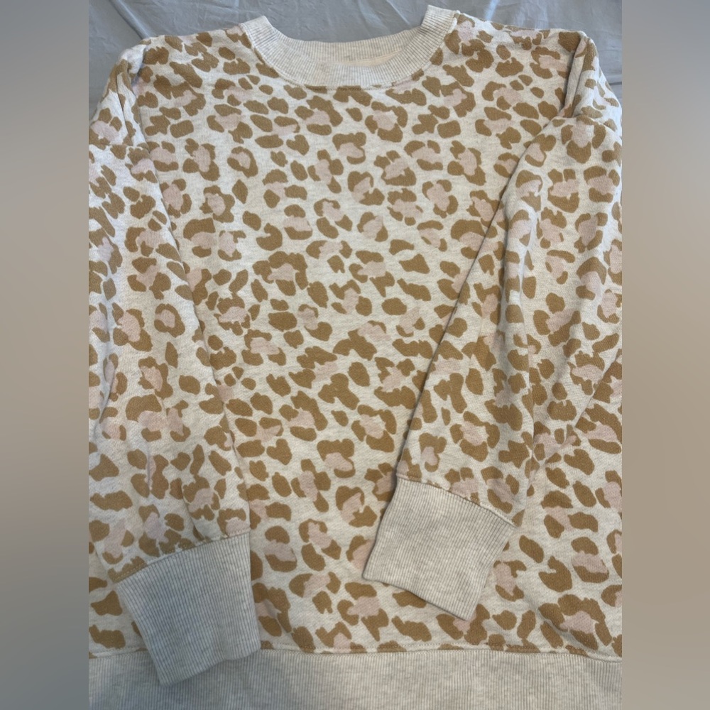 AERIE | oversized leopard hoodie